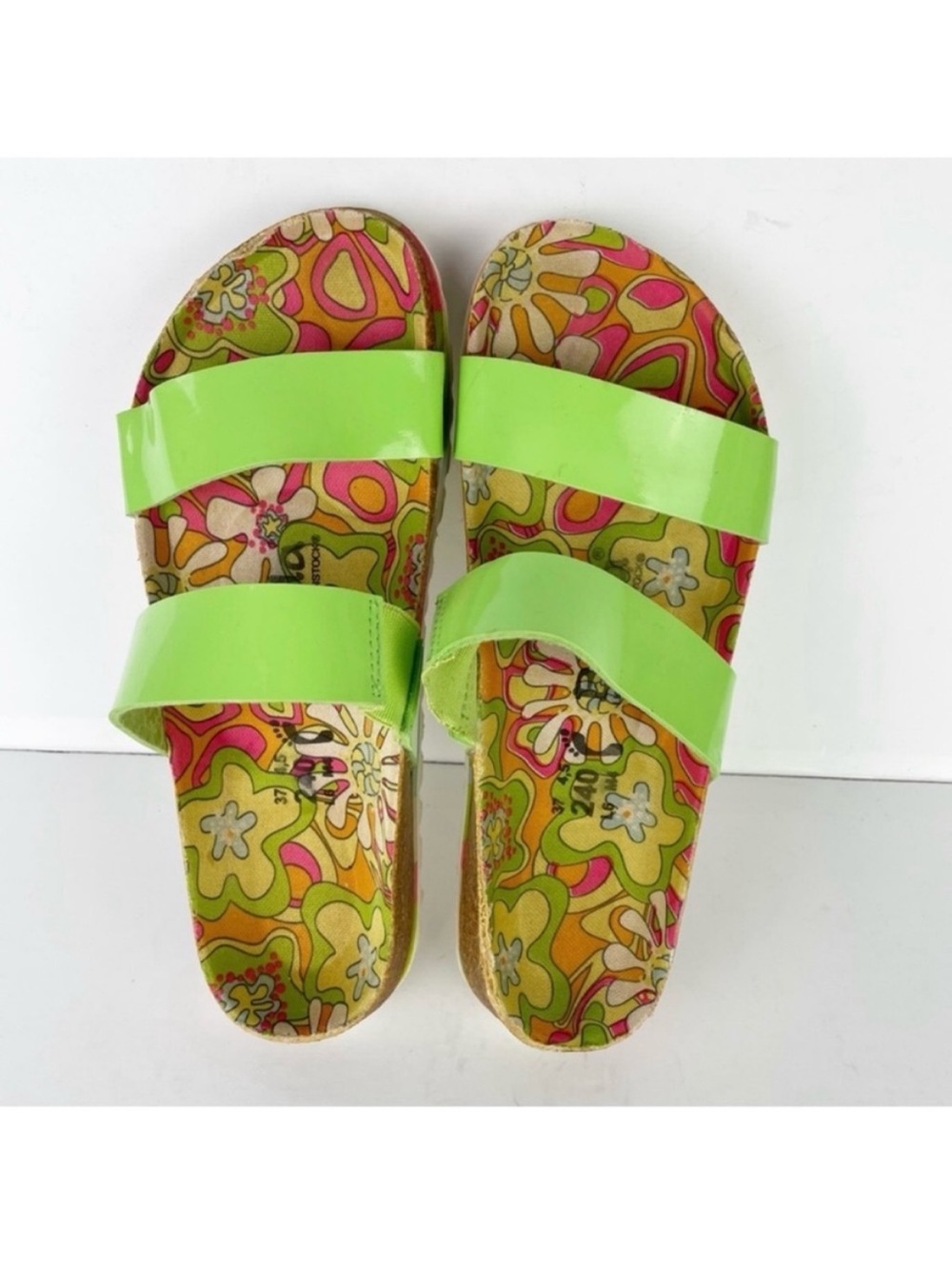 Birkenstock Betula Floral Hippie Groovy Retro Two Strap Boho Sandals EU 37 US 6